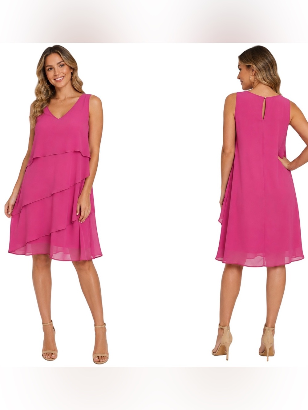 Charming Charlie Layered V-Neck Dress